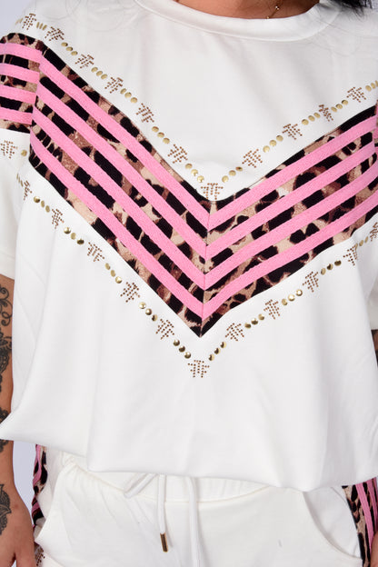 Pink Contrast Lounge Set