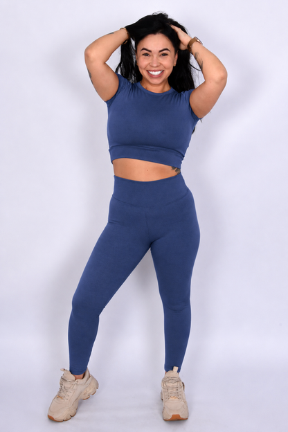 Ribbed Gym Set Blue