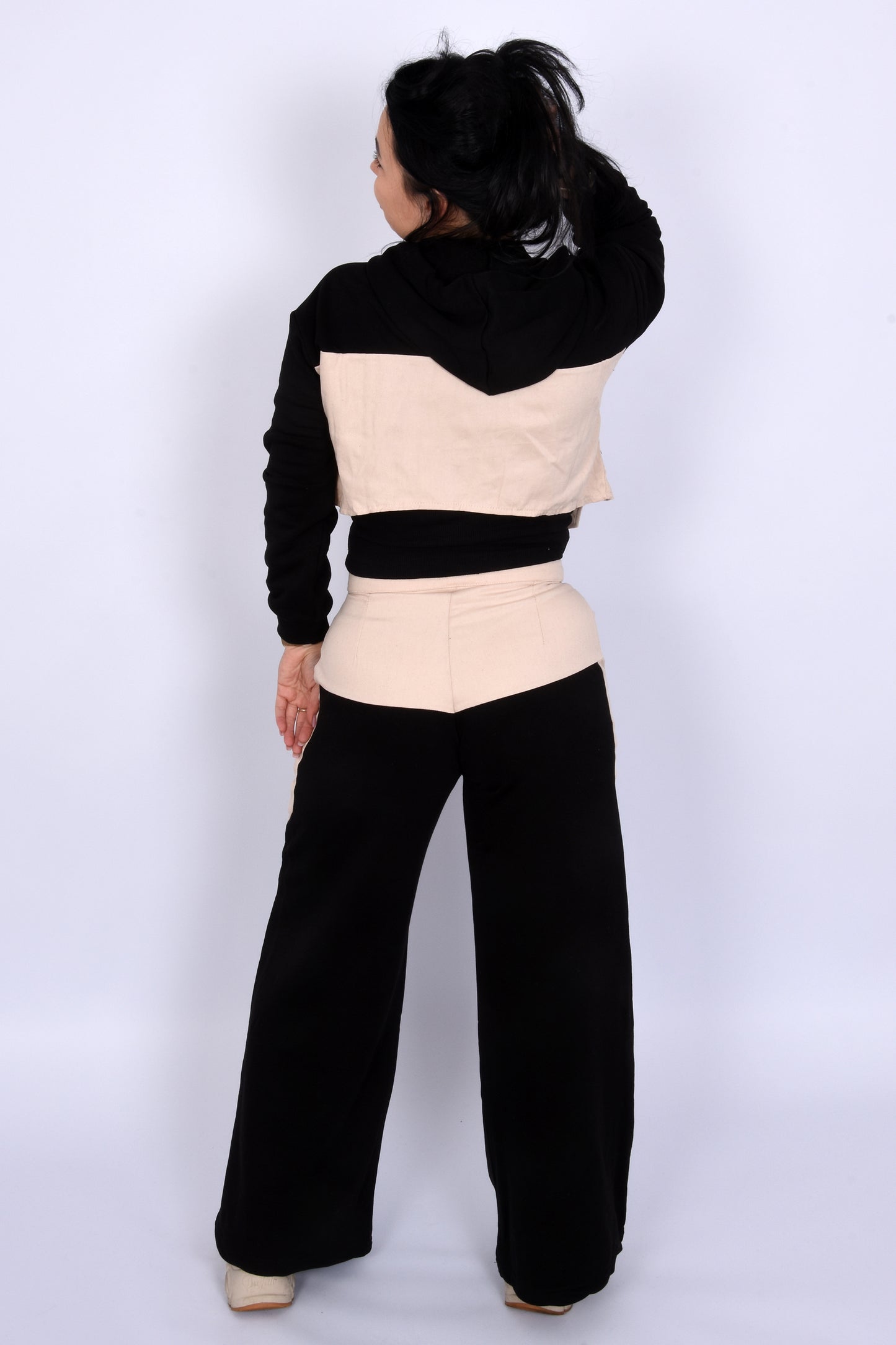 Urban Two-Piece Set-Black&Beige