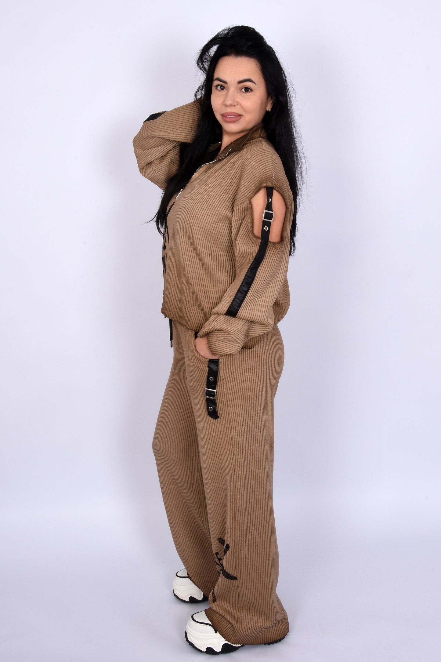 Oversize Ribbed Set-Baggy Street Style