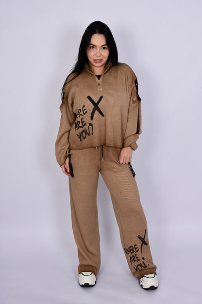 Oversize Ribbed Set - Baggy Street Style