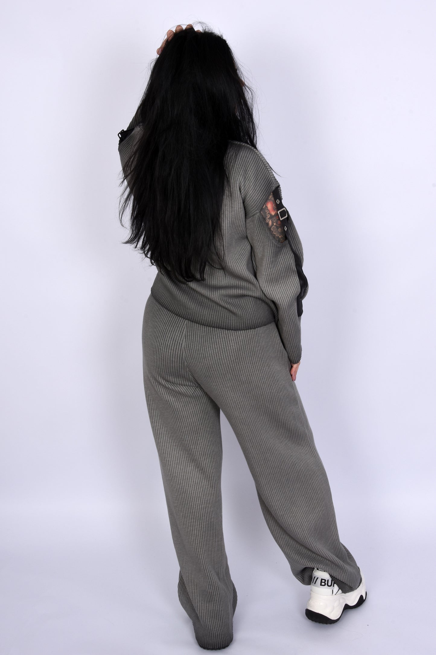 Oversize Ribbed Set-Baggy Street Style