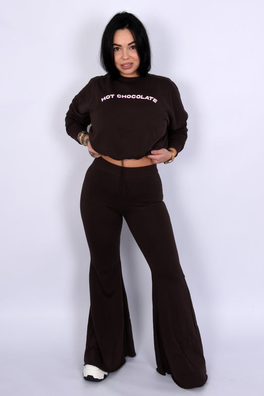 Hot Chocolate Lounge Set - Wide-Leg Zweiteiler