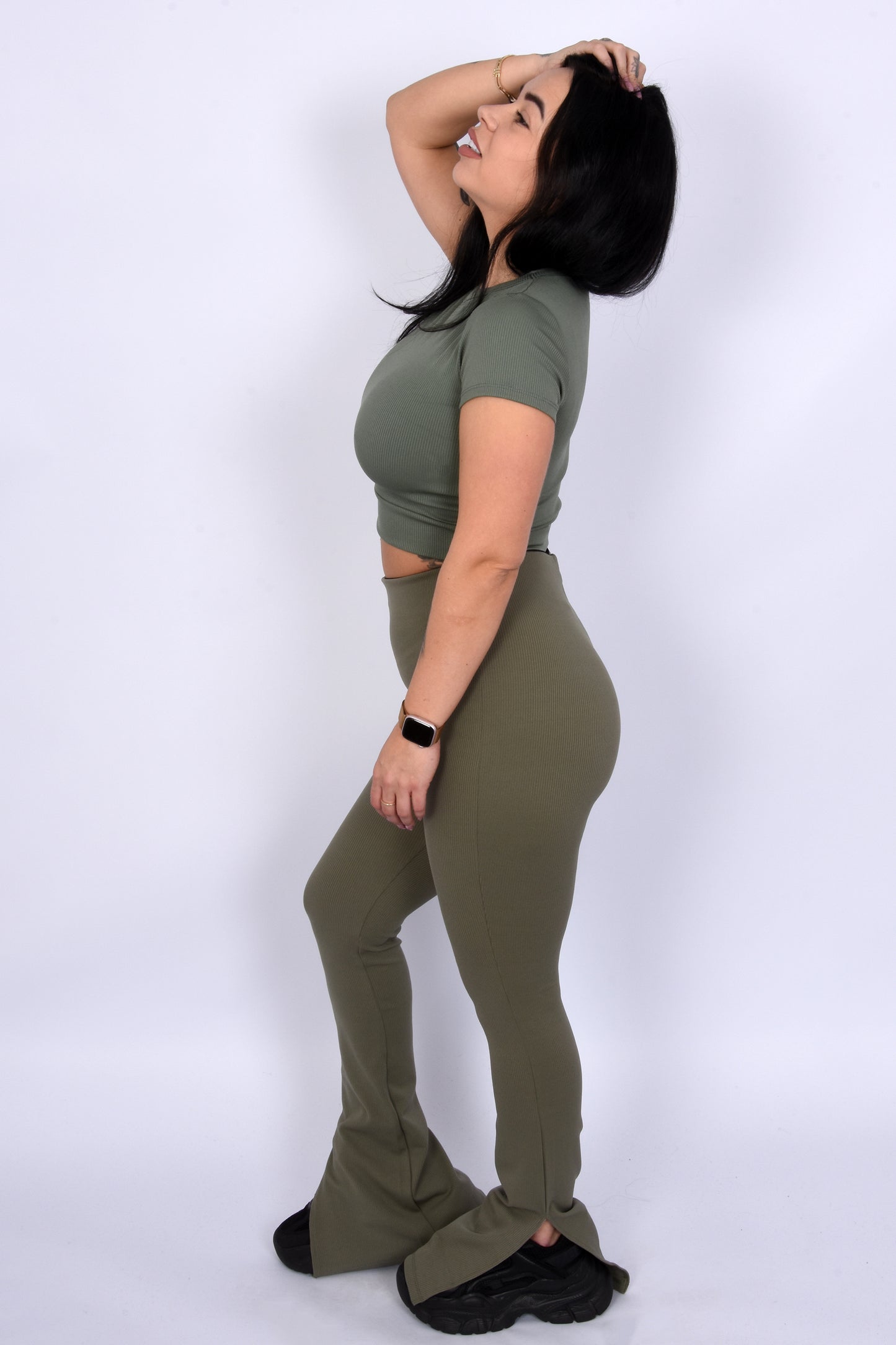 Sport-Set Flared Pants (Split Hem)