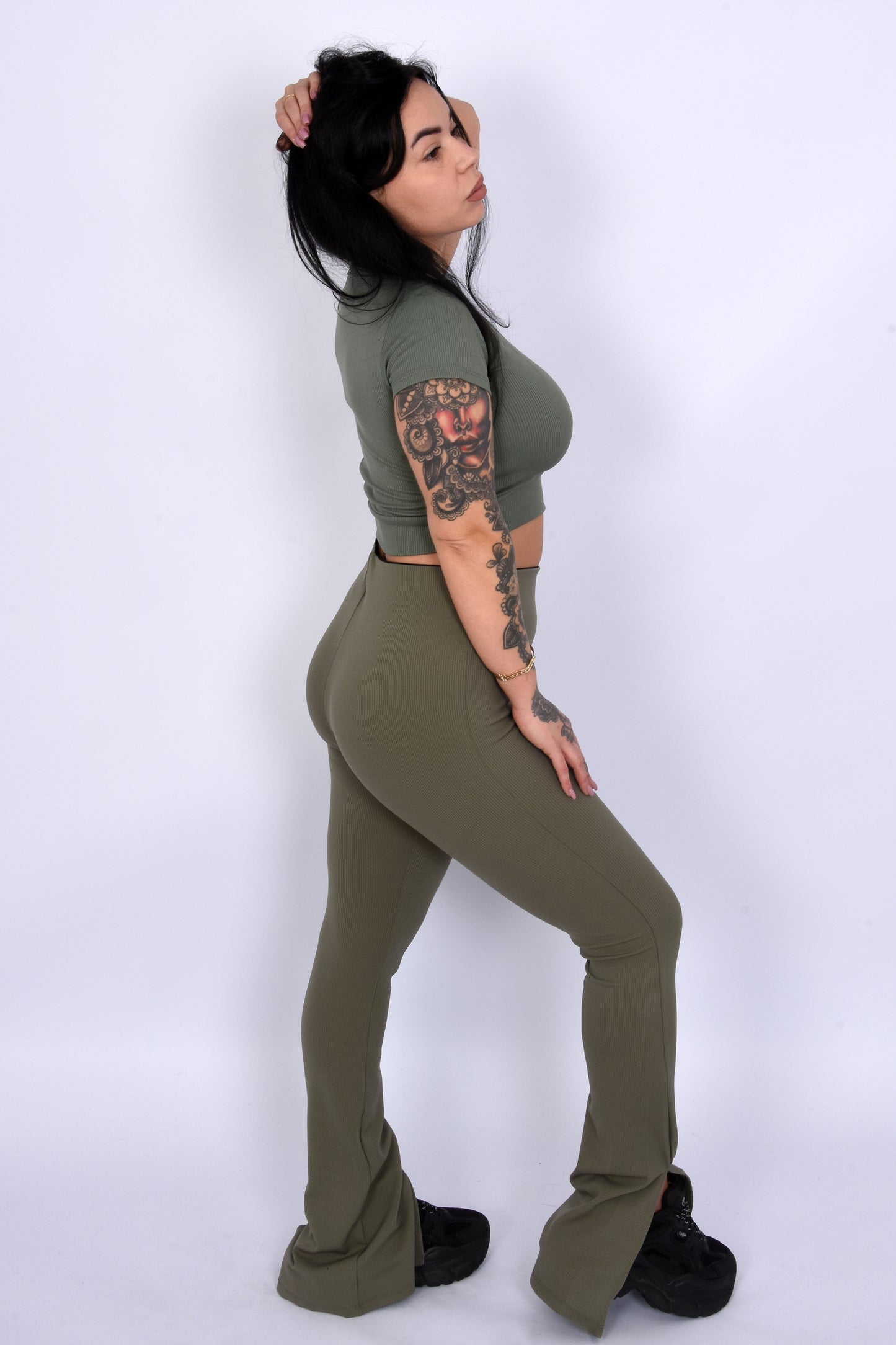 Sport-Set Flared Pants (Split Hem)